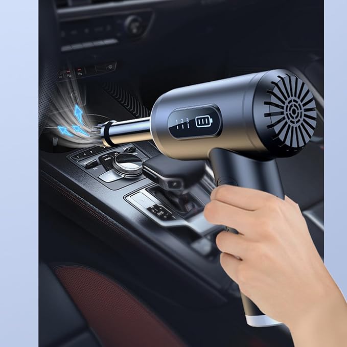 Electric Compressed Air Duster Vacuum Cordless PC Car Dust Blower Cleaner 50000RPM Reable with Display LED Light