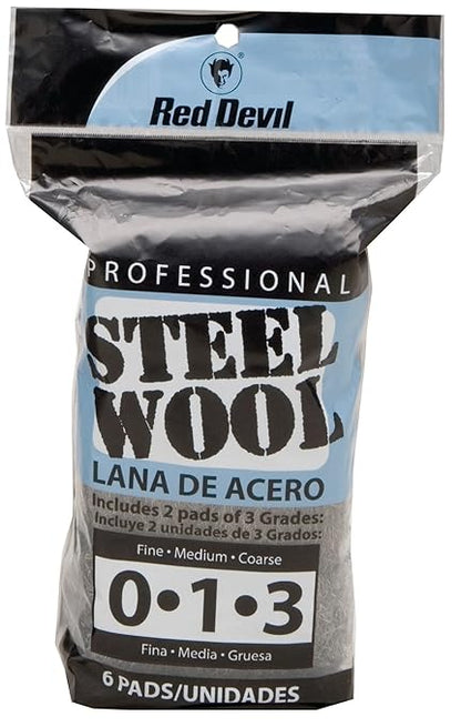 Red Devil 3332 Steel Wool Multi Grade (Pack of 6)
