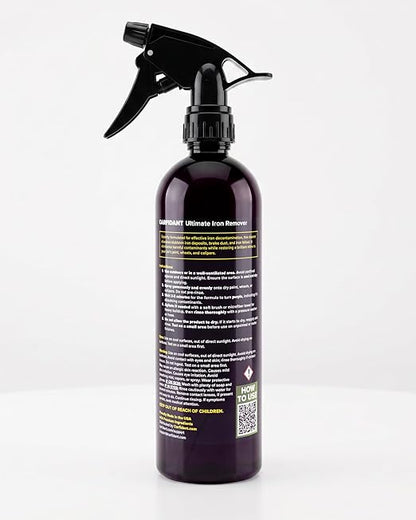 Carfidant Iron Remover for Car Detailing – Color-Changing Formula for Brake Dust & Iron Build-Up | Safe for Paint, Wheels & Coatings | pH Neutral Spray – 16 fl. oz.