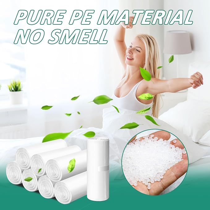 176 Count-4 Gallon Trash Bag, White Trash Bags, Bathroom Trash Bags Small Garbage Bags for Bathroom Can,White 4 Gal Small Trash Can Liners,Unscented Garbage Bag