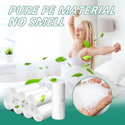 176 Count-4 Gallon Trash Bag, White Trash Bags, Bathroom Trash Bags Small Garbage Bags for Bathroom Can,White 4 Gal Small Trash Can Liners,Unscented Garbage Bag