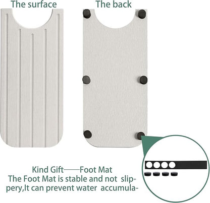 NiuYichee 17inch x 4inch Kitchen Sink Faucet Mat, Water Absorbing Stone Faucet Splash Guard for Bathroom Counter, Quick Drying Diatomite Tray for Kitchen Sink, Light Gray
