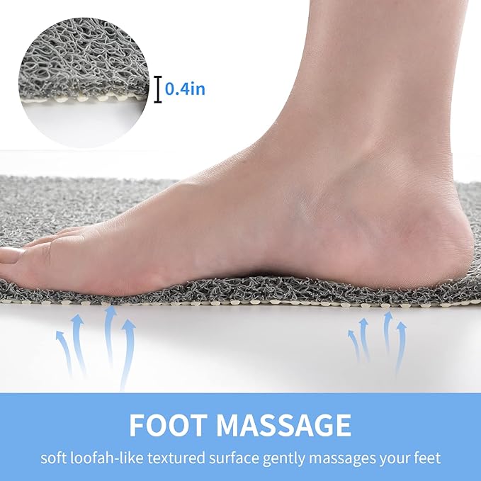 Hargiis Non Slip Bathtub Mat,Anti Slip Shower Mat,Fast Drying Bath Tub Mats,Foot Scrubber Mat,Anti Slip Mat for Tub,Floor,Bathroom,Home,Kitchen,Hotel
