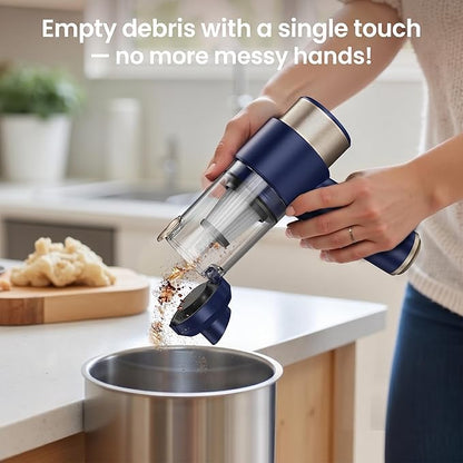 Car Vacuum Handheld Vacuum Cleaner, 15000PA Suction, Mini Vacuums with Air Duster and Blower, Portable Hand Held Vacuum for Car, House, Crumbs, Hair (Blue)