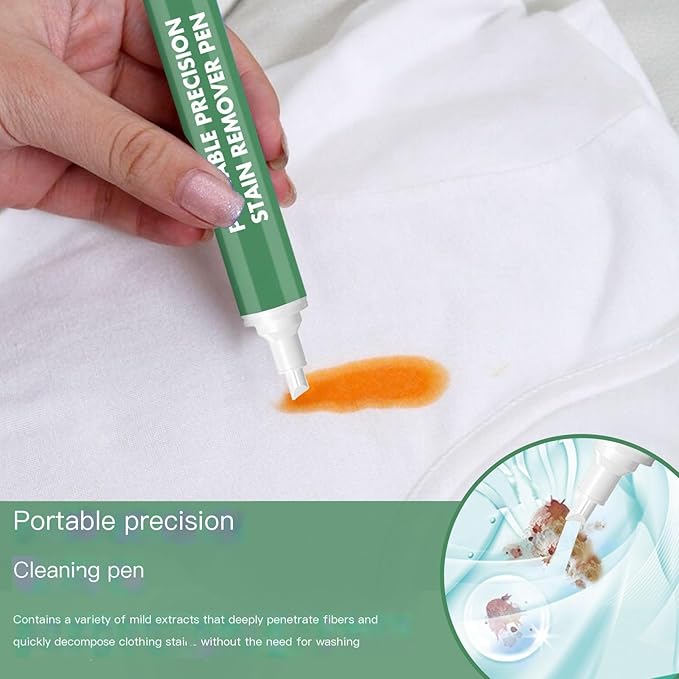 Haiqing Advanced Stain Bleach Pen for Clothing - Essential Travel Size Toiletries and Accessories - Instantly Remover New Sta*ins for All Clothes, Perfect for Travel (2pcs)