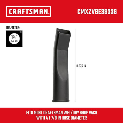 CRAFTSMAN CMXZVBE38336 1-7/8 in. LED Lighted Car Nozzle Wet Dry Vac Attachment, Industrial-Grade Shop Vacuum Accessory for Illuminating Dark Areas While Cleaning, Fits 1-7/8 in. Hose Diameter