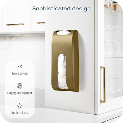 Manterio Wall Mount Plastic Bag Organizer | Durable Plastic Grocery Bag Saver | Smudge Proof, Fingerprint Resistant