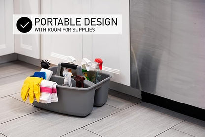 Mighty Tuff Rough and Rugged All-Purpose Cleaning Caddy, Grey/Black 2 Count (CD0170)