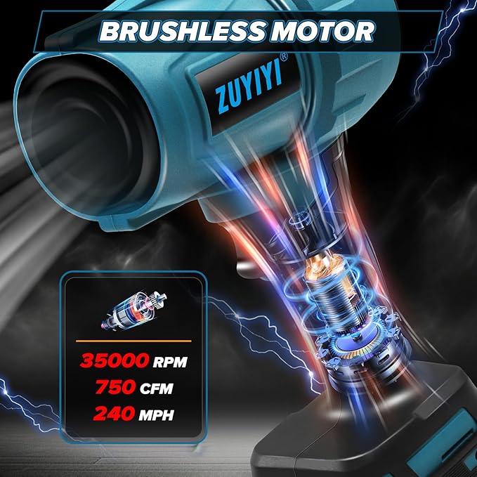 Mini Jet Dry Blower Turbofan Jet Fan for Makita 18V Battery (NOT Included), Handheld Brushless Leaf Blower, Cordless Electric Air Duster 240 MPH High Speed Fan for Cleaning, Camping, Outdoor
