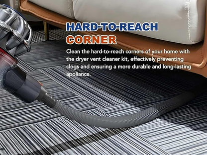 Sealegend Dryer Vent Cleaner Kit Compatible with Dyson Dryer Lint Vacuum Attachment Removes Deep Lint Adapter Compatible with Dyson V7 V8 V10 V11 V12 V15 etc Cordless Vacuum Cleaner Accessories