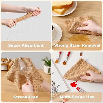 80 Pack Microfiber Cleaning Cloth Roll Reusable Paper Towels 12"x12" Tear Away Cloth,Absorbent Dish Rags for House Kitchen,Wash Cloths,Lint Free Rags for Window Cars Cleaning Supplies