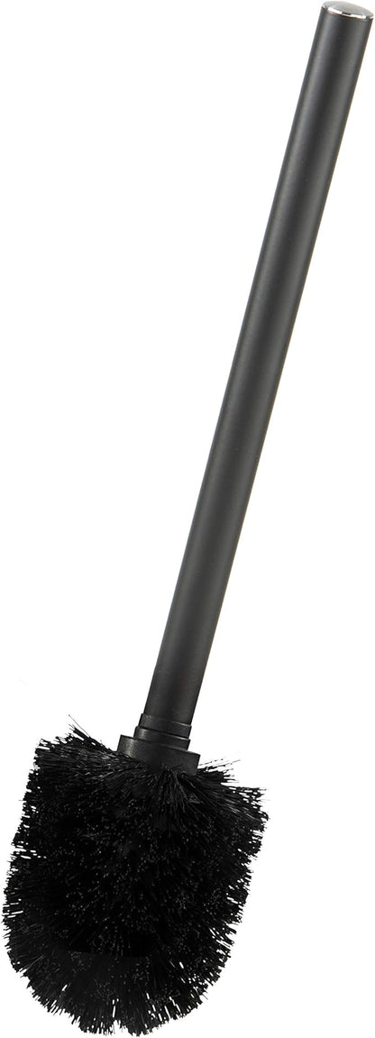 Bath Bliss Toilet Brush and Holder | Self Closing Lid | 360 Degree Brush Head | Bathroom Cleaning | Compact Size | Storage and Organization | Carbon