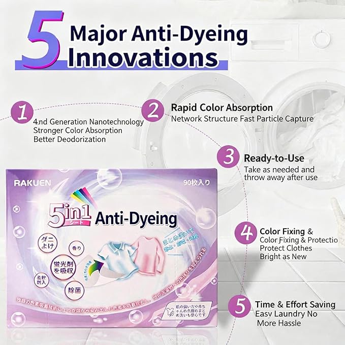 Fragrance Free Dye Catcher Sheets for Laundry - 90 Count, Color Grasper & Dye Guard, Prevents Color Bleeding & Transfer, In-Wash Sheets Essential for Protecting Clothes (3, 90OZ)