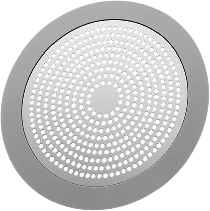 Flat Shower Drain Hair Catcher Stainless Steel Shower Drain Cover Hair Catcher 5.7in Wide Round Hairs Stopper for Showers Drains Sink Protector Filter for Showers Bathroom Pet Owners Homeowners