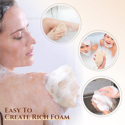 Rtteri 150 Pcs Soap Exfoliating Bag, Natural Sisal Soap Pouch Saver Body Shower Bar Mesh Body Net with Drawstring for Foaming and Drying