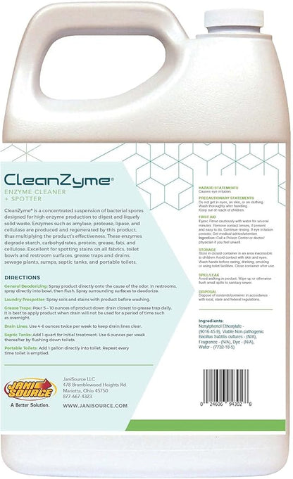 CleanZyme - Enzyme Cleaner, Pet Odor & Urine Remover - Case of 4 Gallons…