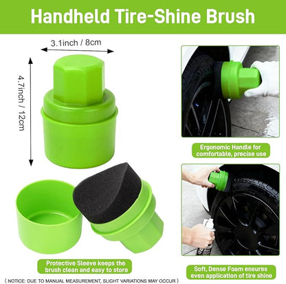 XINDELL Car Wheel Brush kit, 7PCS Tire Brush Set, Wheel Cleaner Brush, Soft-bristled Rim Cleaner Brush, Tire Shine Applicator Pad, Car Detailing Brushes, Wheel Brushes for Cleaning Wheels,Tires