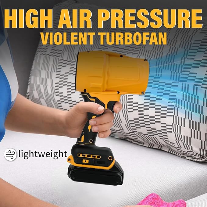 Cordless Leaf Blower for Dewalt 20v Battery, Brushless Dust Blower,30000 RPM Mini Dry Blowers Fan, Handheld Electric Dust Blowers for Home Cleaning, Car, Outdoor(Tool Only)