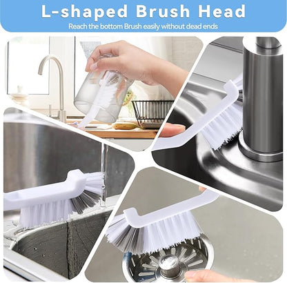 13PCS Crevice Cleaning Brush Set,Multifunctional Cleaning Brush Tools,Hard Bristle Crevice Cleaning Supplies for Kitchen, Bathroom, Cup,Window