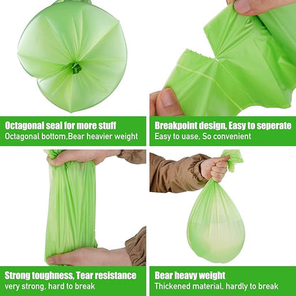 Compost Bags, 5 Gallon, 20Liter, Extra Thick 0.78 Mils, Biodegradable Food scrap waste bags with US BPI ASTM D6400 and Europe OK Compost Home Certified