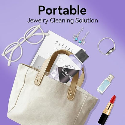 Ultrasonic Jewelry Cleaner Solution for Ultrasonic Cleaner Machine, Professional Cleaning of Jewelry, Diamonds, Gold, Silver, Remove Odors, Discoloration & Stains, Peach Scent, Purple, 4oz