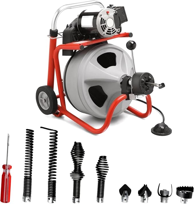 10pcs Drain Snake Drill Attachment, Root Cutter for Drain Cleaning for Heavy-Duty Cables Drain Cleaning kit Includes Fits K400, K-400, C-4, C-6, C-7, C-8, C-9 Models