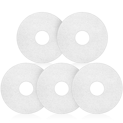 Teenyyou 5 Pcs 12" Cleaning Orbiter Pads Commercial Floor Buffer Pads Hardwood Floor Maintenance Scrubber Polisher Cleaning and Stripping for Orbiter Machine (White)