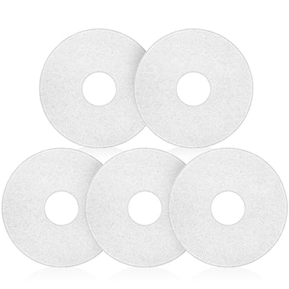 Teenyyou 5 Pcs 12" Cleaning Orbiter Pads Commercial Floor Buffer Pads Hardwood Floor Maintenance Scrubber Polisher Cleaning and Stripping for Orbiter Machine (White)