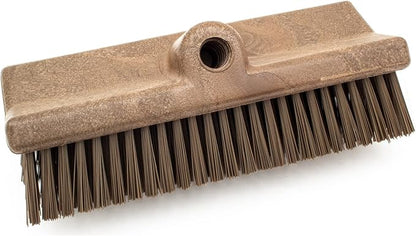 SPARTA 40423EC01 Plastic Floor Scrub Brush, Wall Brush, Equipment Brush With Nonabsorbent Bristles For Industrial Kitchens, Hospitals, Commercial Cleaning, 10 Inches, Brown, (Pack of 2)