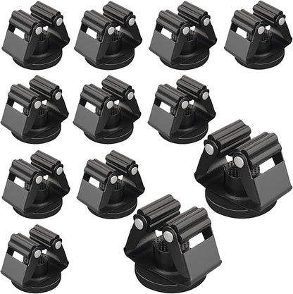 MUTUACTOR Magnetic Broom Holder,12 Pack Magnetic Mount Heavy Duty Garden Tool Organizer for Garage,Non-slip Universal Yard Tool Rack Storage Magnetic Holder for Brooms Mops Garden Shovels Hoes Tools
