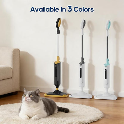 Steam Mop for Floor Cleaning with 2 Washable Pad, Lightweight Floor Steamer Cleaner Mop for Hardwood, Tile, Laminate Floors，Carpet
