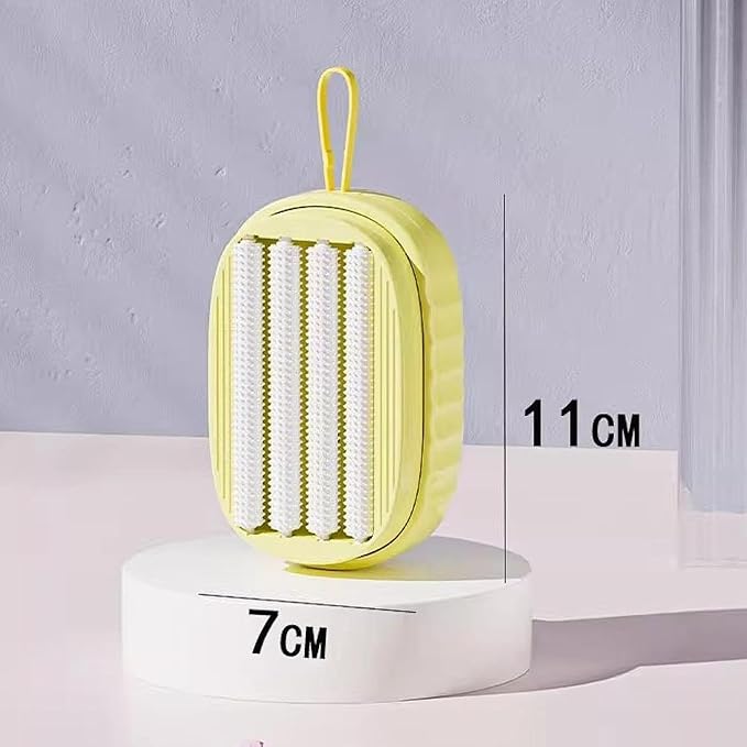 predolo Soap Dispenser Brush for Cleaning Tiles and Sinks, Yellow