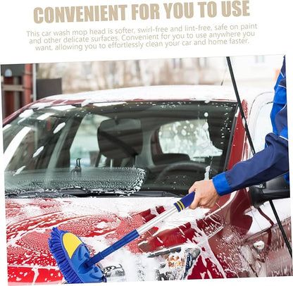 Zerodeko Car Wash Mop Extendable Handle Soft Brush Car Cleaning Tool Kit Trucks Boats Windows Furniture Design