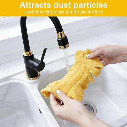 2026 New 360° Electrostatic Duster Refills, Washable Reusable Microfiber Fleece Pads for Home & Pet Hair Blinds, Car, Furniture, Fans Cleaning(4 Colors)