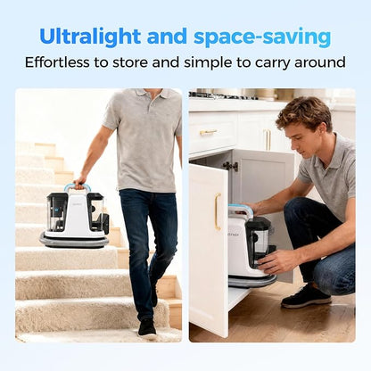 Upholstery Cleaner Machine & Carpet Cleaner | Portable Spot Cleaner with Strong Suction and Scrubbing Brush for Pet Stains, Spills on Couches, Rugs, Mattresses, Car Interiors (Standard Edition)