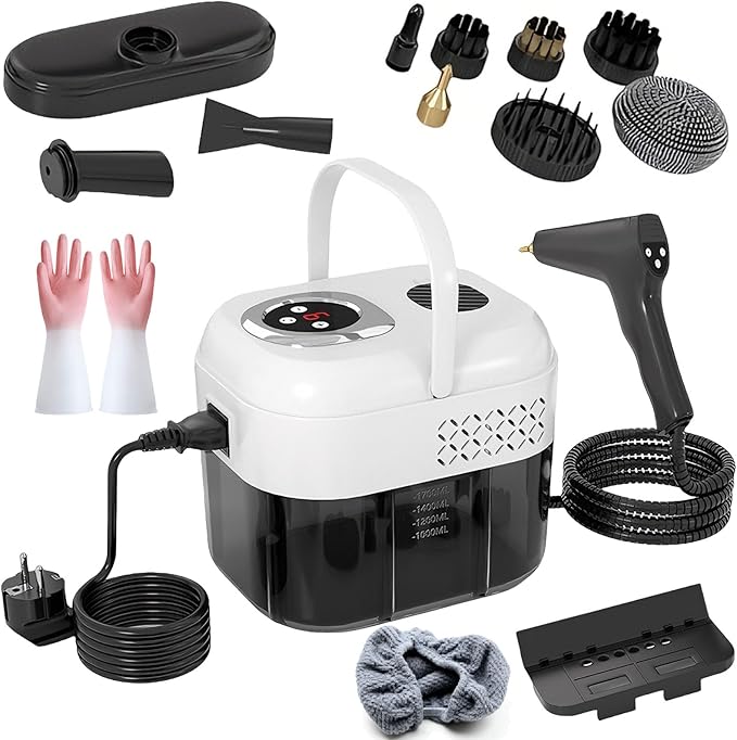 2500w Handheld High-Temperature Pressurized Steam Cleaner, 2026 Upgraded Portable High Pressure Steam Cleaner, 2500watt Handheld Steam Cleaner for Kitchen, Bathroom, Furniture, Car (Smart-c)