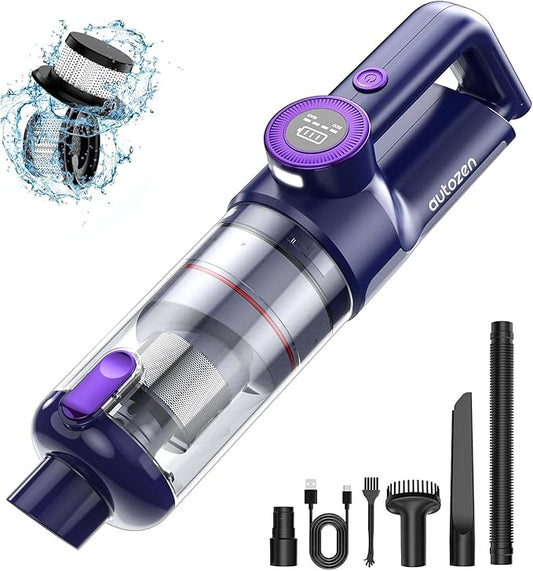 17000PA Cordless Handheld Vacuum Cleaner, 100W Brushless Motor, 2H Type-C Fast Charging, LED Screen & Light, Portable for Car, Home, Pet Hair