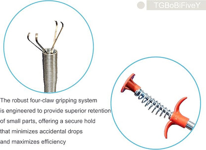 Drain Snake Gutter Cleaning Tools Drain Cleaner- Clog Remover for Toilet Sewer Shower Kitchen Bathroom Tub Clogged Drains Opener Cleaning Tool, Flexible Grabber Claw Pick Up Reacher 79 Inch