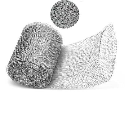 Stainless Steel Mesh Screen Mesh Steel Wool Mice Control Wire Mesh Weep Hole Covers for Brick Walls Wire Mesh Hole Fill Fabric Stainless Steel Mesh Roll Easy to Work- 5 Inch x 60 Inch