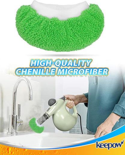 Steam Cleaner Accessories Microfiber Cloth for Handheld Steam Shot Reusable Washable Steam Mop Pads Compatible with Bissell Steam Shot/Wagner/McCulloch and Most of Handheld Steam Cleaners, 4+4 Pack