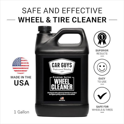 CAR GUYS Wheel Cleaner 1 Gallon Refill | Effective Rim and Tire Cleaner | Safe & Versatile Brake Dust Remover | 1 Gallon (Sprayer Not Included)