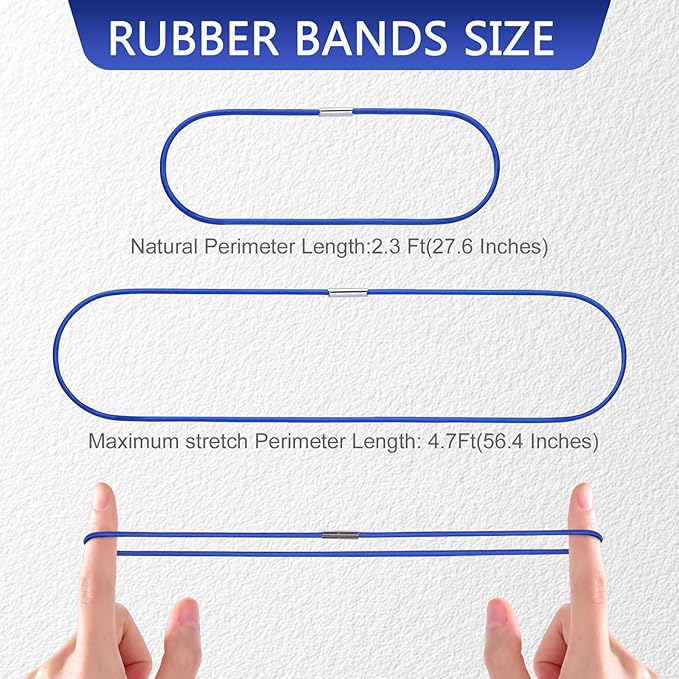 Trash Can Rubber Bands 3Pcs, Large Rubber Bands Heavy Duty, Fits 13-30 Gallon Trash and Garbage Cans, High Elastic Trash Bag Holder Bands for Kitchen Office Garage, Secure Garbage Bags in Place