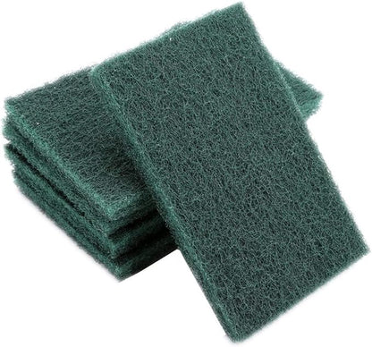 5Pcs/Set Scourer Scouring Pad, Heavy Duty Scour Pads Sponge Dish Scrubber Non-Scratch Reusable Household Scrub Pads Abrasive Finishing Pads for Kitchen and Dish Cleaning Tool(Green)
