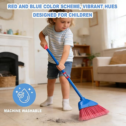 Small Broom-Indoor or Outdoor Portable Broom with Adjustable Handle, Cleaning Little Helper for Housekeeping,Office,Working Desk,Pet Nest