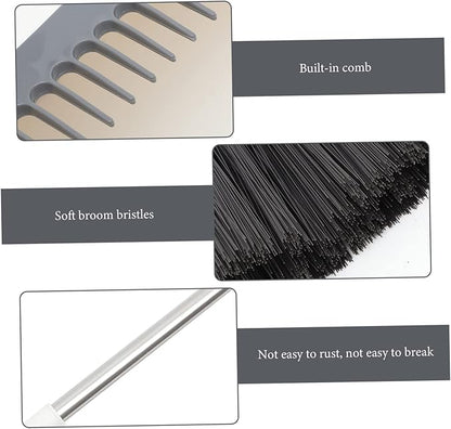 Dustpan and Broom Set Brush for Home Cleaning Long Handle Broom Kit Comfortable Sweep Decorative Brush