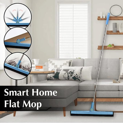 33.5in Rubber Squeegee with Long Handle for Bathroom Tile, Household Floor Squeegee Broom for Shower Bathroom Kitchen Home Tile Pet Hair Fur Floor Marble Glass Window