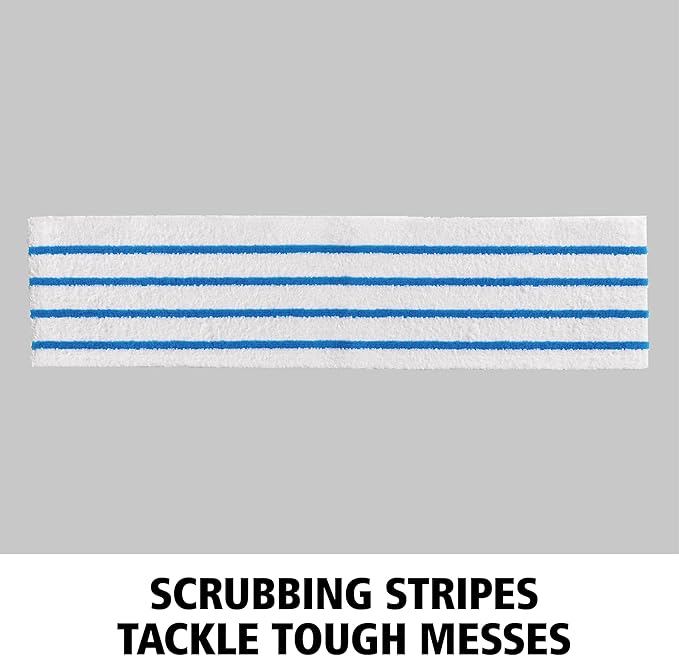 Rubbermaid HYGEN Disposable Microfiber Pad 18 Quick Connect Mop System 50 Count (Pack of 3) with Scrubbing Stripes for Multi-Surface Dry & Wet Cleaning