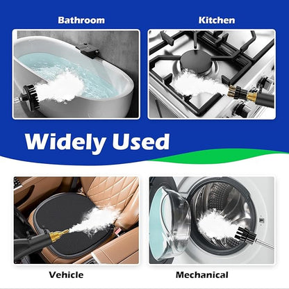 Flgocexs Steam Cleaner for Home,2500W Pressurized Steam Cleaner with 3 Brush Heads Portable Steamer for Cleaning Multi Surface Steam Cleaners with 2L Tank for Floor Car Carpet Upholstery
