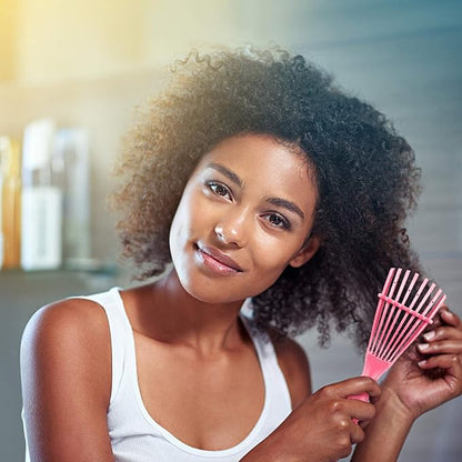 Detangling Brush for Afro America/African Hair Textured 3a to 4c Kinky Wavy/Curly/Wet/Dry/Oil/Thick/Long Hair, Hair Detangler for Beautiful Shiny Curls (3, Pink + Green + Black)