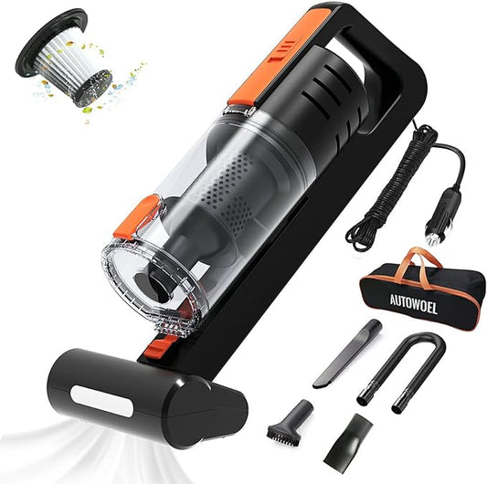 Best Car Vacuum Cleaner, Handheld Portable Vacuum Cleaner for Car, 7500PA High Power Handheld Vacuum Cleaner, Double Motor Cyclone Suction Vacuum with Wet or Dry, 16.4 Ft Corded